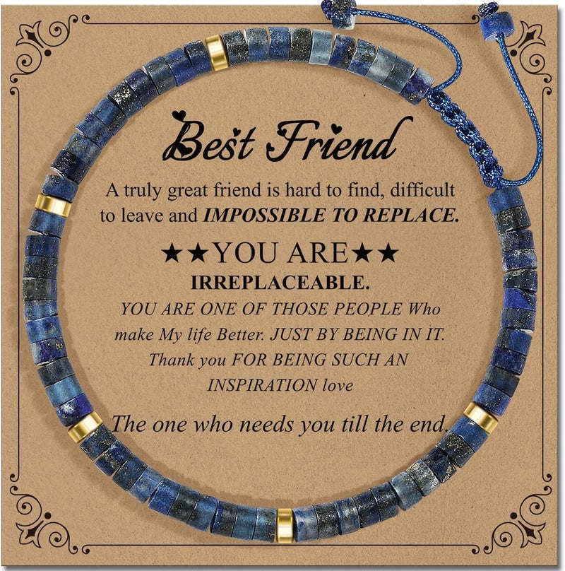 ZOKCC Inspirational Gifts Bracelets for Women: Christmas Day Gifts for Women Friends Sister Mom - Healing Natural Stone Beads Bracelets Thinking of you Get Well Soon Gift for Women - Image 1